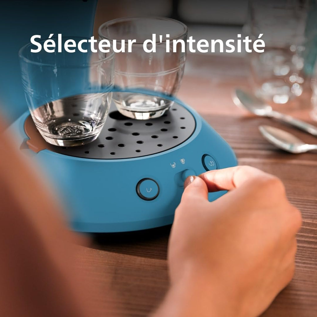 Machine à Café Dosettes Elvante Bleu Paon – 2 Tasses CSA210/00