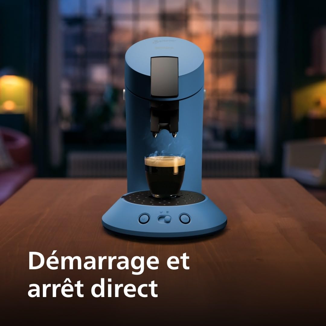 Machine à Café Dosettes Elvante Bleu Paon – 2 Tasses CSA210/00