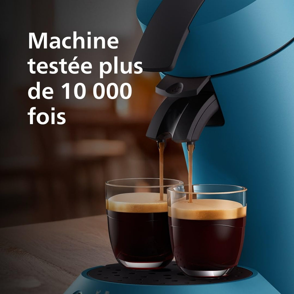 Machine à Café Dosettes Elvante Bleu Paon – 2 Tasses CSA210/00