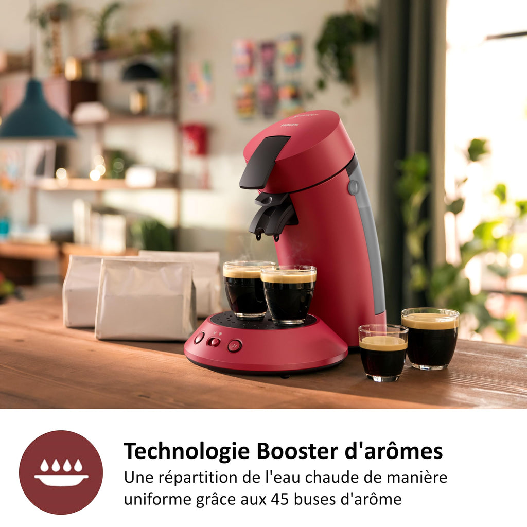 Cafetière Dosettes Elvante Rouge Vif – Mousse & Arômes CSA210/91