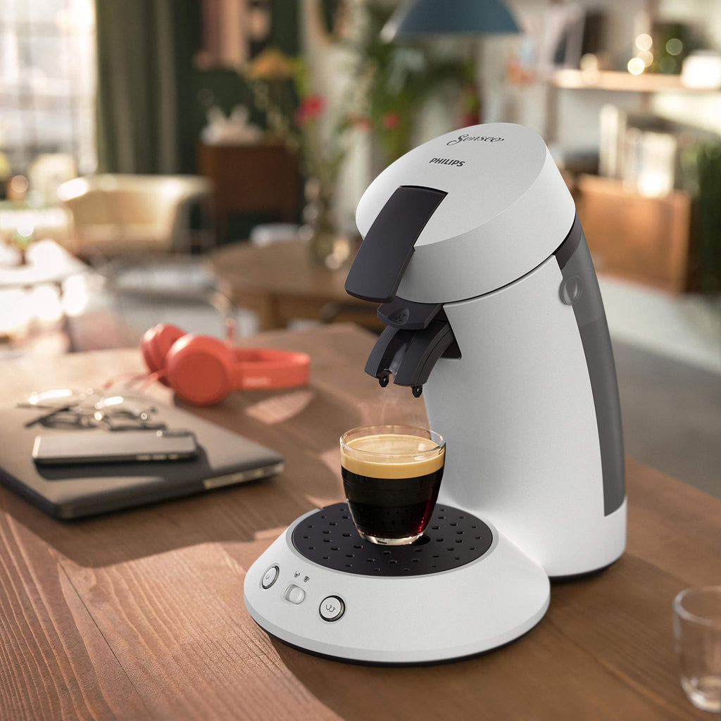 Machine à Café Dosettes Elvante Blanc Mat – Eco & Boost CSA210/11