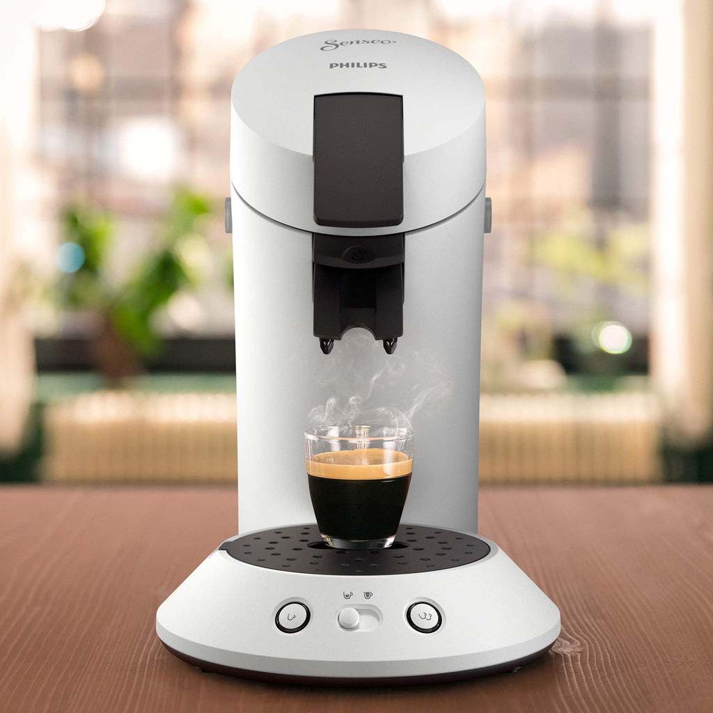 Machine à Café Dosettes Elvante Blanc Mat – Eco & Boost CSA210/11