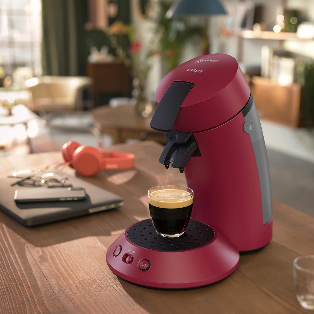 Cafetière Dosettes Elvante Rouge Vif – Mousse & Arômes CSA210/91